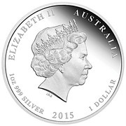 1 Dollar - Elizabeth II 4th Portrait - Year of the Goat - Silver Bullion Coin obverse image