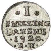1 Skilling Dansk - Frederik IV reverse image