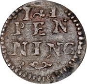 2 Penning - Christian IV reverse image