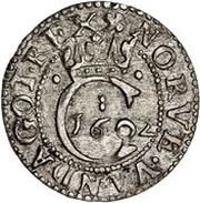1 Hvid - Christian IV, Denmark, 1602 reverse image