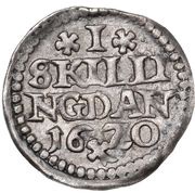 1 Skilling Dansk - Christian IV, Denmark, 1619-1623 reverse image