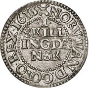 1 Skilling Dansk - Christian IV Oval shield; date in legend, Denmark, 1615-1617 reverse image