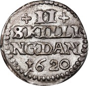 2 Skilling Dansk - Christian IV, Denmark, 1619-1621 reverse image