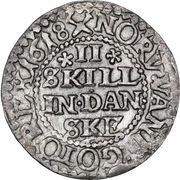 2 Skilling Dansk - Christian IV Year in legend, Denmark, 1618 reverse image