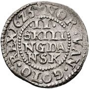 2 Skilling Dansk - Christian IV, Denmark, 1624-1629 reverse image