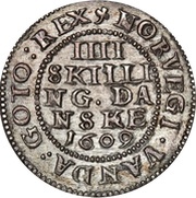 4 Skilling Dansk - Christian IV, Denmark, 1602-1609 reverse image