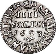4 Solidi/Skilling - Christian IV Largesse issue, Denmark, 1603 reverse image
