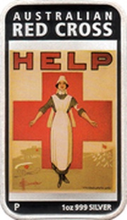 1 Dollar - Elizabeth II 4th Portrait - Posters of WW1 - Australian Red Cross, Australia, 2015 reverse image