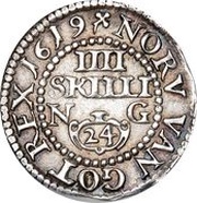 4 Kroneskilling - Christian IV Type 1 reverse image