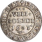 8 Solidi/Skilling - Christian VI Largesse issue, Denmark, 1603 reverse image