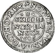 8 Skilling Dansk - Christian IV, Denmark, 1606-1610 reverse image