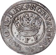 ¼ Krone - Christian IV, Denmark, 1618 reverse image