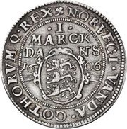 1 Mark Dansk - Christian IV, Denmark, 1606 reverse image