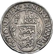 1 Mark Dansk - Christian IV Helsingør mint reverse image