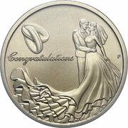 1 Dollar - Elizabeth II 4th Portrait - Wedding reverse image