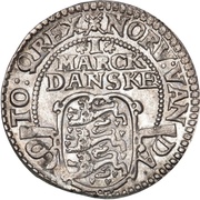 1 Mark Dansk - Christian IV, Denmark, 1612-1618 reverse image