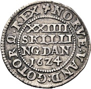 24 Skilling Dansk - Christian IV, Denmark, 1624 reverse image