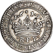½ Krone - Christian IV reverse image