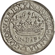 1 Krone - Christian IV, Denmark, 1618 reverse image