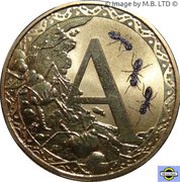 1 Dollar - Elizabeth II 4th Portrait - Alphabet Collection - Letter A reverse image