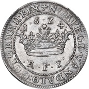 1 Krone - Christian IV Open crown, Denmark, 1624 reverse image