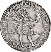 1 Speciedaler - Christian IV Copenhagen mint; rectangular danish arms obverse image