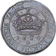 1 Piastre - Christian IV Danish East India Co. Trade Coinage, Denmark, 1624 reverse image
