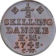 ½ Skilling - Christian VI reverse image