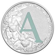 1 Dollar - Elizabeth II 4th Portrait - Alphabet Collection - Letter A - Silver Proof, Australia, 2015-2017 reverse image