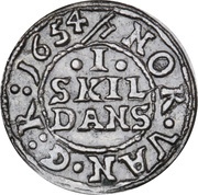 1 Skilling Dansk - Frederik III Shield type IId reverse image