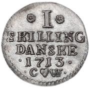 1 Skilling Dansk - Frederik IV reverse image