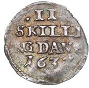 2 Skilling Dansk - Christian IV, Denmark, 1630-1632 reverse image