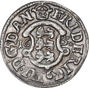 2 Skilling Dansk - Frederik III Shield type I obverse image