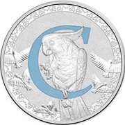 1 Dollar - Elizabeth II 4th Portrait - Alphabet Collection - Letter C - Silver Proof, Australia, 2015-2017 reverse image