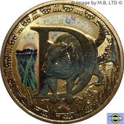 1 Dollar - Elizabeth II 4th Portrait - Alphabet Collection - Letter D reverse image