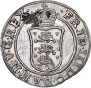 4 Skilling Dansk - Frederik III Shield type obverse image