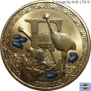 1 Dollar - Elizabeth II 4th Portrait - Alphabet Collection - Letter E reverse image