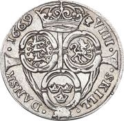 8 Skilling Dansk - Frederik III, Denmark, 1669 reverse image