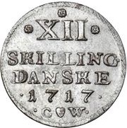12 Skilling Dansk - Frederik IV, Denmark, 1712-1719 reverse image