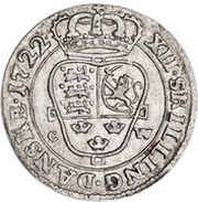 12 Skilling Dansk - Frederik IV, Denmark, 1720-1722 reverse image