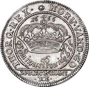1 Mark Dansk - Frederik III, Denmark, 1666 reverse image