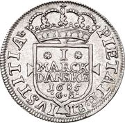 1 Mark Dansk - Christian V reverse image