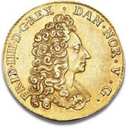 16 Skilling Gold, 2 ducat equivalent Dansk - Frederik IV obverse image
