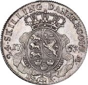 24 Skilling Dansk - Christian VII, Denmark, 1767 reverse image