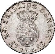 24 Skilling Dansk - Christian VII reverse image