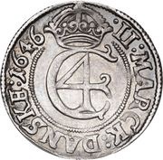 2 Mark Dansk - Christian IV Hebræermønt obverse image