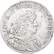 2 Mark Dansk - Frederik III Value in legend; small crown type obverse image