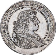 2 Mark Dansk - Frederik III Value in legend; large crown type obverse image