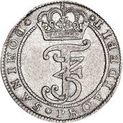 2 Mark Dansk - Frederik III Type 1: lettering counterclockwise obverse image