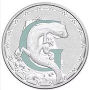 1 Dollar - Elizabeth II 4th Portrait - Alphabet Collection - Letter G - Silver Proof, Australia, 2015-2017 reverse image